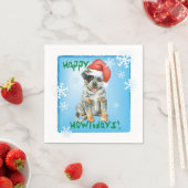 Weihnachtskühe Serviette (Beispiel)