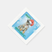 Weihnachtskühe Serviette (Ecke)