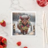 Weihnachtskühe Serviette (Beispiel)