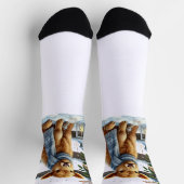 Weihnachtskühe Socken (Oben)