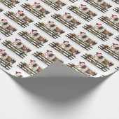 Weihnachtskühe und Kalb im Schnee Geschenkpapier (Ecke)