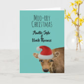 Weihnachtskühe und Onkel Karte (Gelbe Blume)