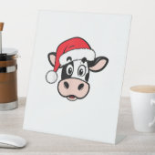 Weihnachtskühe Weihnachten Niedlich Weihnachten He Sockelschild (In Situ)