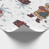 Weihnachtskühe-Wrackpapier Geschenkpapier (Ecke)