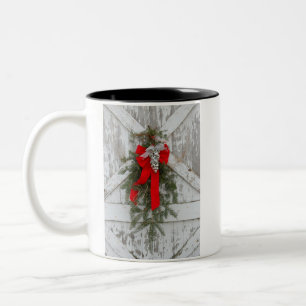 Weihnachtskühe Zweifarbige Tasse