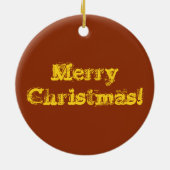 Weihnachtskuhverzierung Keramikornament (Hinten)