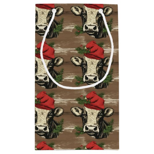 Weihnachtskuhwackelpapier Kleine Geschenktüte (Rückseite)