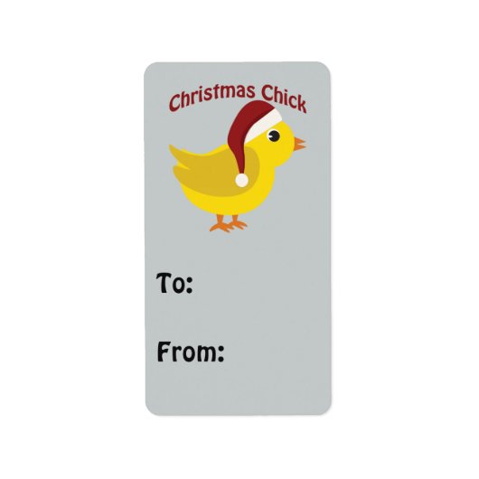 Weihnachtsküken Adressaufkleber (Vorne)