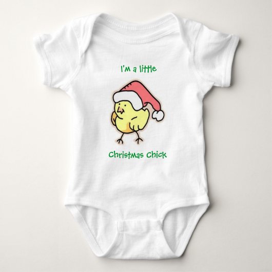 Weihnachtsküken Baby Strampler (Vorderseite)