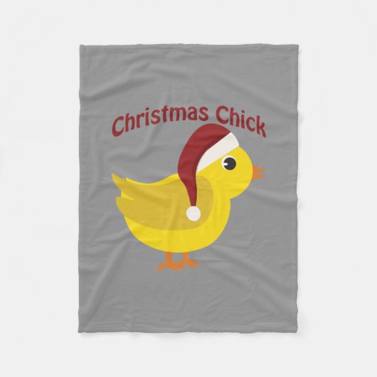Weihnachtsküken Fleecedecke (Vorderseite)
