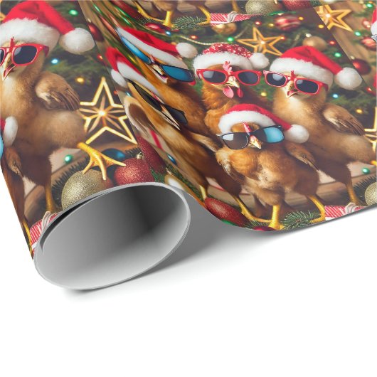 Weihnachtsküken Geschenkpapier (Rolleneckpunkt)