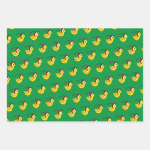 Weihnachtsküken Geschenkpapier Set