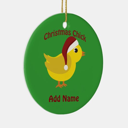 Weihnachtsküken Keramik Ornament (Rechts)