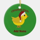 Weihnachtsküken Keramik Ornament (Vorne)