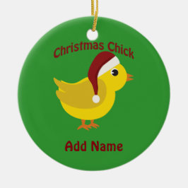 Weihnachtsküken Keramik Ornament