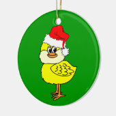 Weihnachtsküken Keramikornament (Links)