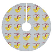 Weihnachtsküken Polyester Weihnachtsbaumdecke (Vorderseite)