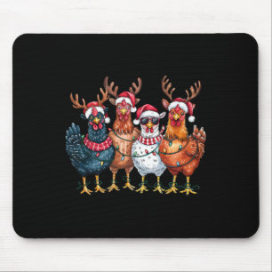 Weihnachtsküken Rentier-Hoflentiere Xmas Lichter Mousepad