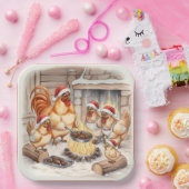 Weihnachtsküken rösten Kastanien, Teller (Party)