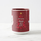 Weihnachtsküken Zweifarbige Tasse (Mittel)