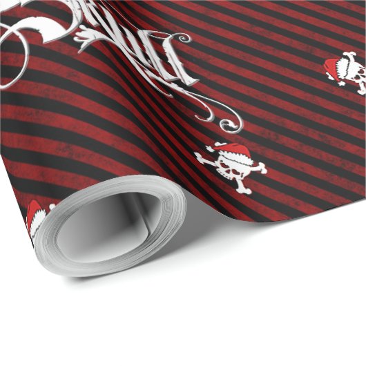 Weihnachtskull Geschenkpapier (Rolleneckpunkt)