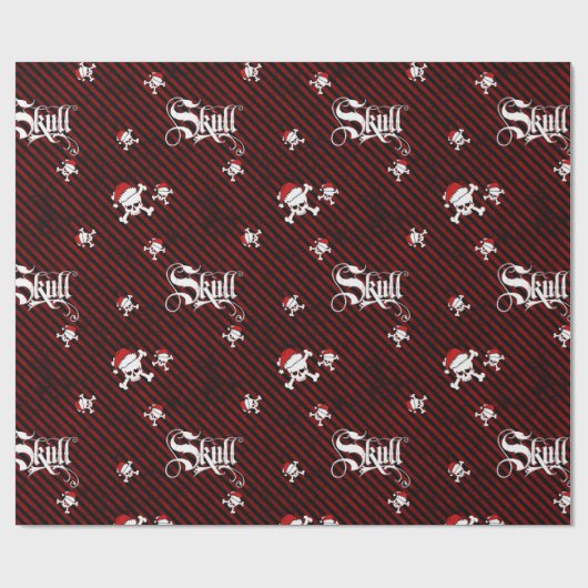 Weihnachtskull Geschenkpapier (Flach)