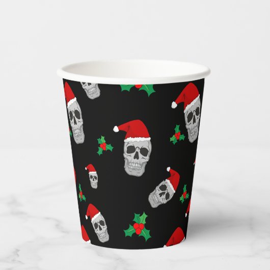 Weihnachtskull-Party-Cups - Stil 1 Pappbecher (Vorderseite)