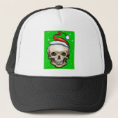Weihnachtskull Truckerkappe (Vorderseite)