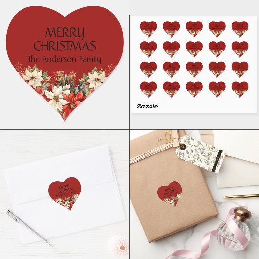 WeihnachtskundenCustom Herz-Aufkleber