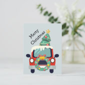 Weihnachtskundenspezifische Fahrzeuge im LKW C Postkarte (Stehend Vorderseite)