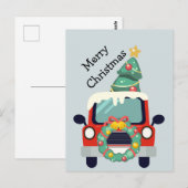 Weihnachtskundenspezifische Fahrzeuge im LKW C Postkarte (Vorne/Hinten)