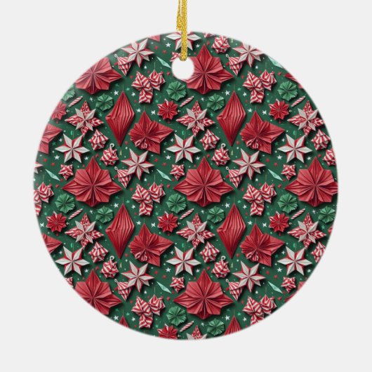 Weihnachtskunst 12-Keramik Ornament (Hinten)