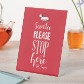 Weihnachtskunst Bitte halten Sie hier an Sockelschild (In Situ)