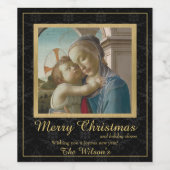 Weihnachtskunst Botticelli Weinetikett (Einzelnes Label)