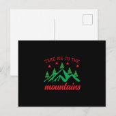 Weihnachtskunst bringt mich in die Berge Postkarte (Vorne/Hinten)