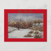 Weihnachtskunst der Hütte Feiertagspostkarte (Vorderseite)