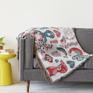 Weihnachtskunst der roten Marine Decke