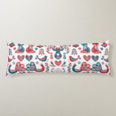 Weihnachtskunst der roten Marine Seitenschläferkissen (Vorderseite)