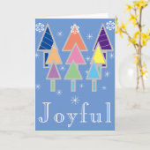 Weihnachtskunst Farbenfroh Moderner Cooler Chic Ur Karte (Gelbe Blume)