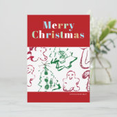 Weihnachtskunst Frohe Weihnachten Custom Foto (Stehend Vorderseite)