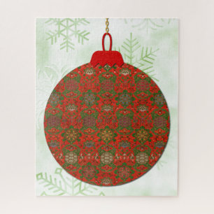 Weihnachtskunst im Vintage-Stil großes Puzzle