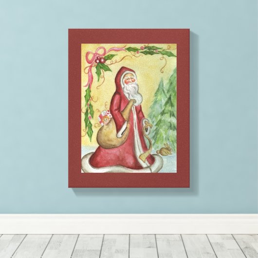 Weihnachtskunst Leinwand Print (Insitu (Holzboden))