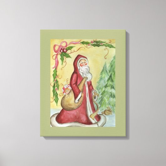 Weihnachtskunst Leinwand Print (Vorderseite)