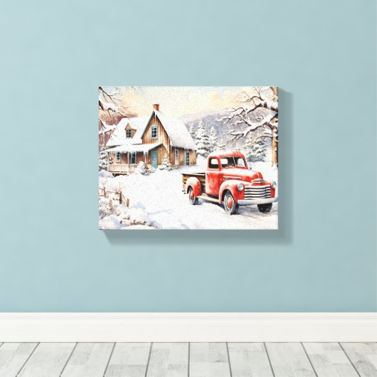 Weihnachtskunst Leinwanddruck (Insitu (Holzboden))