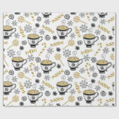 Weihnachtskunst mit Kaffee Geschenkpapier (Flach)