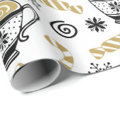Weihnachtskunst mit Kaffee Geschenkpapier (Rolleneckpunkt)