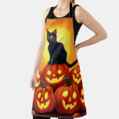 Weihnachtskunst mit Katze und Vollmond Schürze (InSitu)