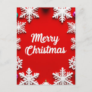 Weihnachtskunst mit Ornamenten Postkarte