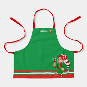 Weihnachtskunst oder Backenkind's Name Schürze