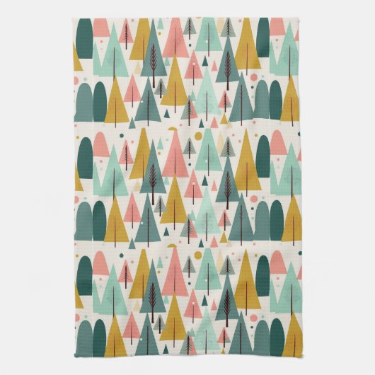 Weihnachtskunst Pflanze Ein kleiner Weihnachtsbaum Geschirrtuch (Vertikal)